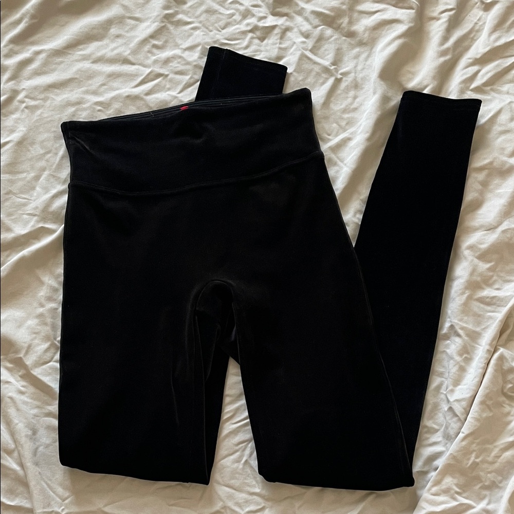 SPANX Black Velvet Leggings
